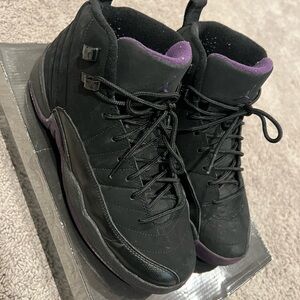 Air Jordan 12 Retro (GS) (2009): Black/Grand Purple-Aquamarine Sneakers
